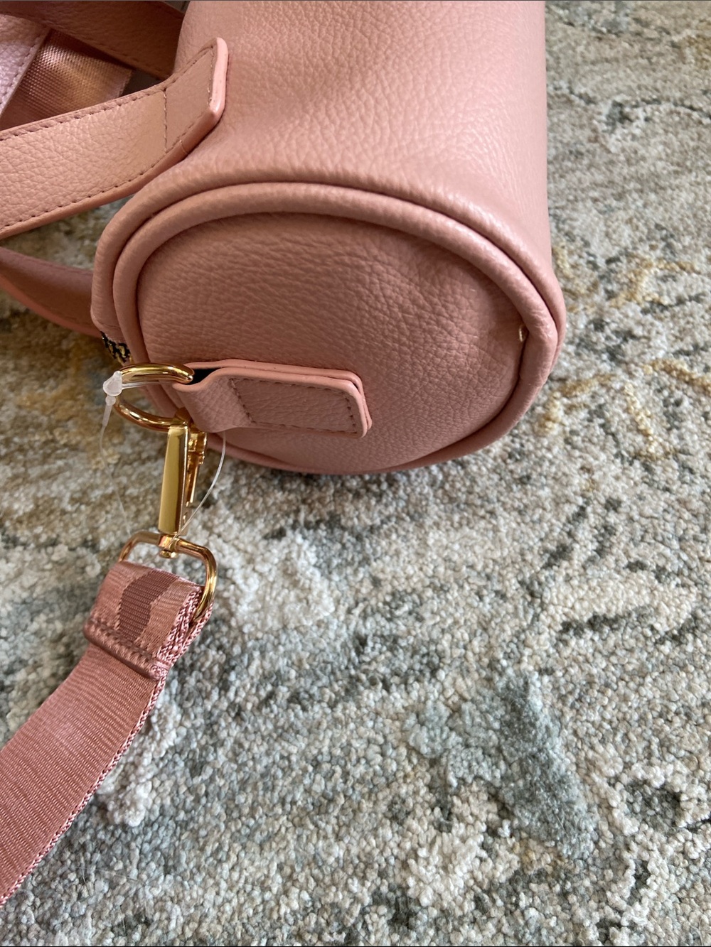 XOXO Blush Pink Studded Barrel Mini Crossbody - Picture 7 of 13